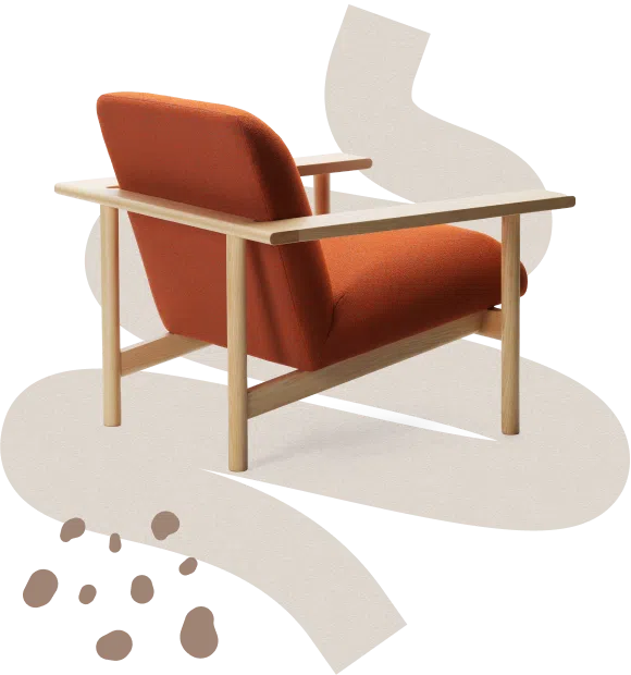 Fauteuil design et éléments de décoration